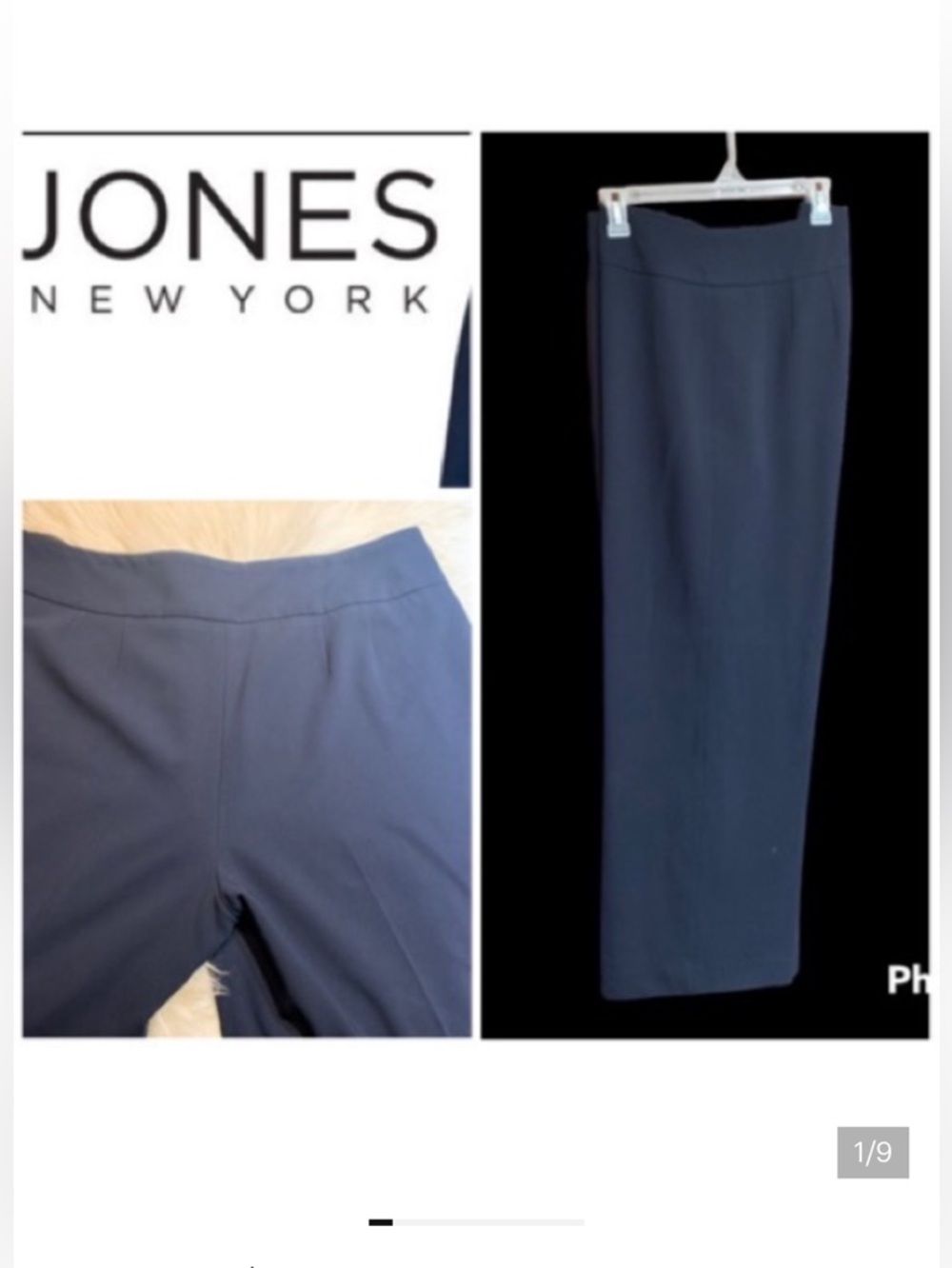 SALE!! Long Wide leg lined navy dress pant